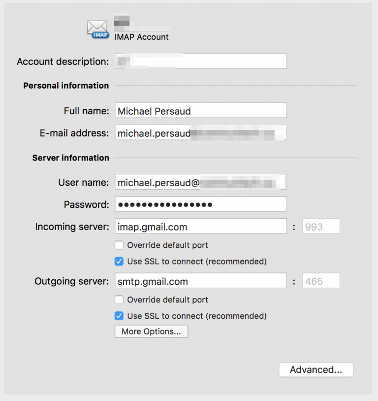 mac mail outgoing server settings authentication